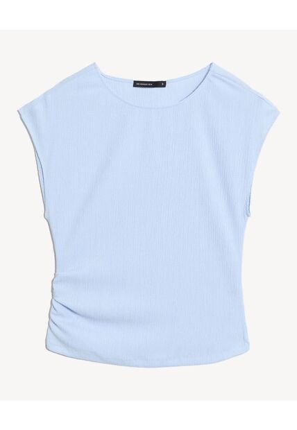 Camiseta  Para Mujer Manga Corta Cuello Redondo Color Celeste Marca Seven Seven #28099048