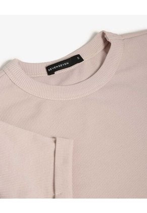 Camiseta Para Mujer Manga Corta Cuello Redondo Color Avena Marca Seven Seven #28096383