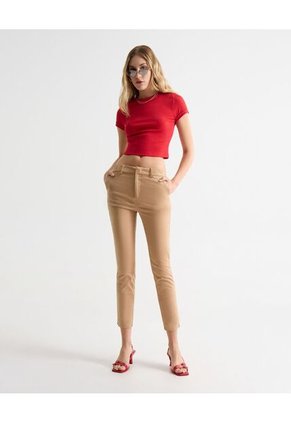 Camiseta Para Mujer Manga Corta Cuello Redondo Color Rojo Marca Seven Seven #28096385