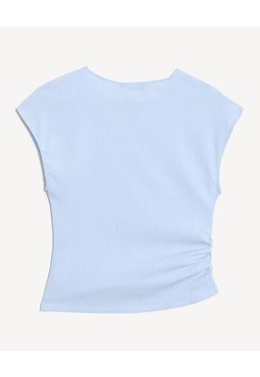 Camiseta  Para Mujer Manga Corta Cuello Redondo Color Celeste Marca Seven Seven #28099048