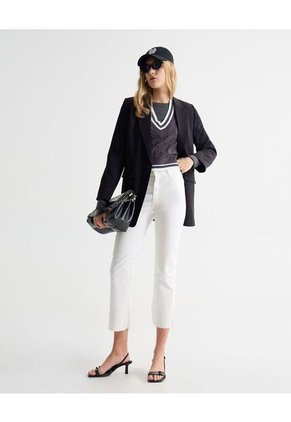 Camiseta Para Mujer Manga Larga Cuello Redondo Color Gris Marca Seven Seven #28096394