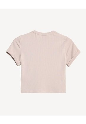 Camiseta Para Mujer Manga Corta Cuello Redondo Color Avena Marca Seven Seven #28096383