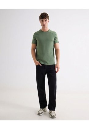 Camiseta  Para Hombre Manga Corta Cuello Redondo Color Verde Marca Seven Seven #45092797