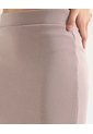 Falda Midi Acanalada  Para Mujer Taupe Seven Seven de Seven Seven