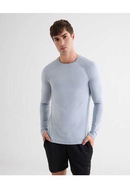 Camiseta  Para Hombre Manga Larga Cuello Redondo Color Gris Marca Seven Seven #45092802