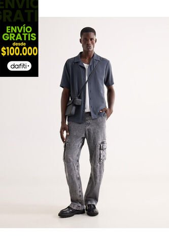 Jean Para Hombre Loose Color Gris Marca Seven Seven #45160619 Seven Seven