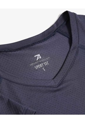 Camiseta Para Mujer Manga Corta Cuello V Color Azul Marca Seven Seven #28096272