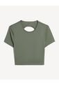 Crop Top Con Escote Trasero  Para Mujer Verde Seven Seven de Seven Seven