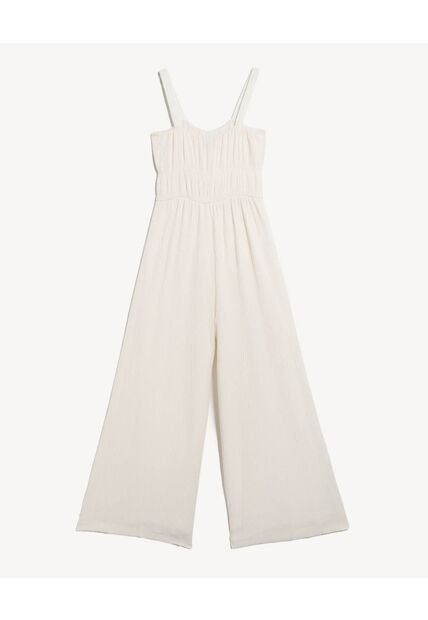 Enterizo  Para Mujer Manga Sisa Color Crema Marca Seven Seven #28320451