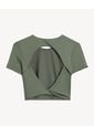 Crop Top Con Escote Trasero  Para Mujer Verde Seven Seven de Seven Seven