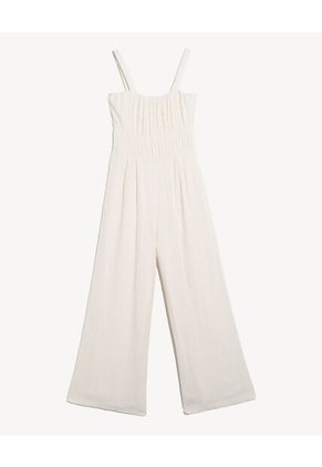 Enterizo  Para Mujer Manga Sisa Color Crema Marca Seven Seven #28320451