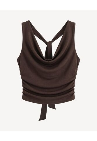 Camiseta  Para Mujer Manga Sisa Moda Color Café Marca Seven Seven #28096634 Seven Seven