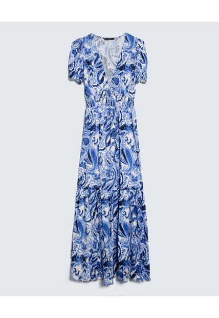 Vestido Para Mujer Manga Corta Color Crema Marca Seven Seven #28171352