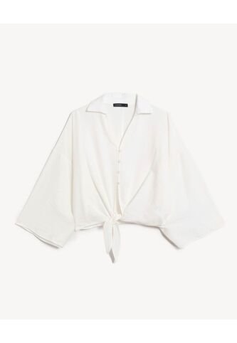 Blusa  Para Mujer Manga 3/4 Color Blanco Marca Seven Seven #28124175 Seven Seven