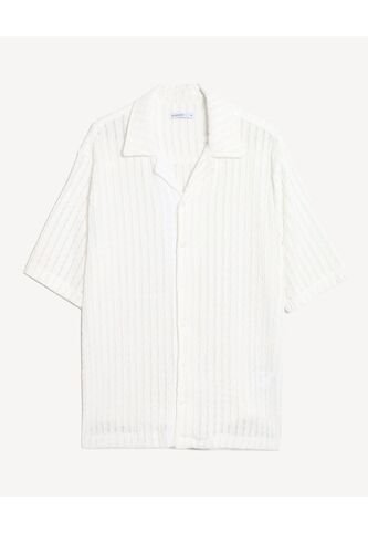 Camisa  Para Hombre Manga Corta Sin Bolsillo Cuello R Color Blanco Marca Seven Seven #45012253 Seven Seven