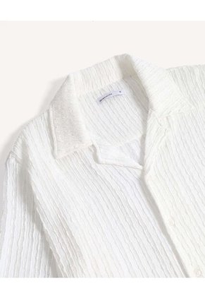 Camisa  Para Hombre Manga Corta Sin Bolsillo Cuello R Color Blanco Marca Seven Seven #45012253