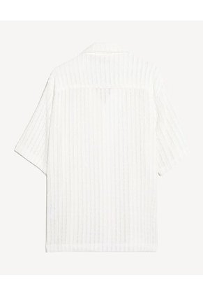 Camisa  Para Hombre Manga Corta Sin Bolsillo Cuello R Color Blanco Marca Seven Seven #45012253