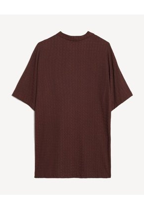 Camisa  Para Hombre Manga Corta Sin Bolsillo Cuello C Color Café Marca Seven Seven #45012233