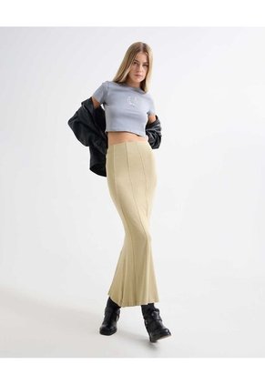 Falda Para Mujer Largo Color Crema Marca Seven Seven #28140889