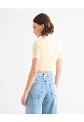 Camiseta Para Mujer Manga Corta Moda Color Amarillo Marca Seven Seven #28096382