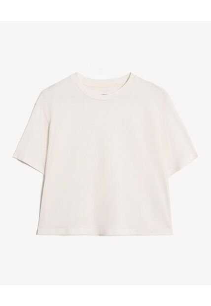 Camiseta  Para Mujer Manga Corta Cuello Redondo Color Blanco Marca Seven Seven #28097584