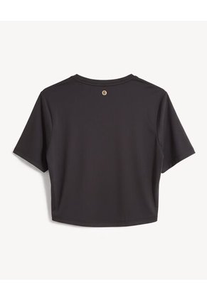 Camiseta  Para Mujer Manga Corta Cuello Redondo Color Negro Marca Seven Seven #28096498