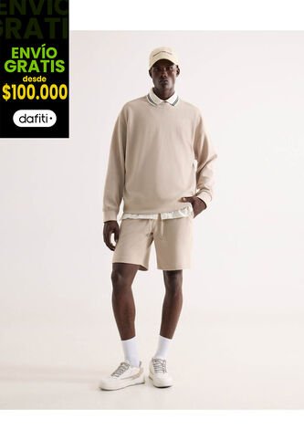 Bermuda Para Hombre Jogger Largo Color Taupe Marca Seven Seven #45100733 Seven Seven