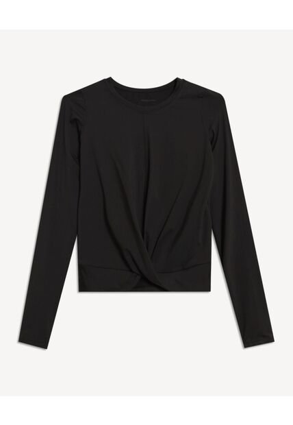 Camiseta  Para Mujer Manga Larga Cuello Redondo Color Negro Marca Seven Seven #28096501