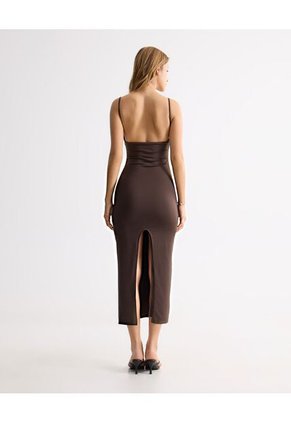 Vestido Para Mujer M/Sisa Largo Color Café Marca Seven Seven #28171457