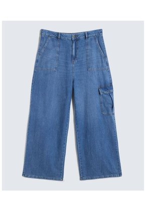 Jean Para Mujer Cargo Color Azul Medio Marca Seven Seven #28160859