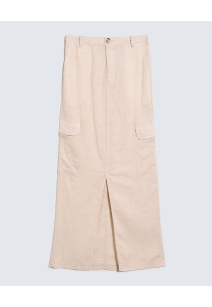Falda Para Mujer Largo Color Beige Marca Seven Seven #28140904