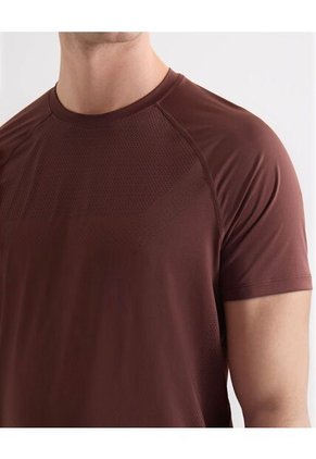 Camiseta  Para Hombre Manga Corta Cuello Redondo Color Café Marca Seven Seven #45092800