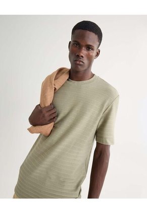 Camiseta Para Hombre Manga Corta Cuello Redondo Color Verde Marca Seven Seven #45092679