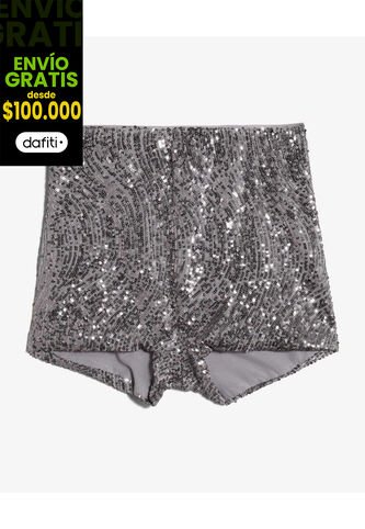 Short Para Mujer Multiusos Plano Color Plata Marca Seven Seven #28191111 Seven Seven