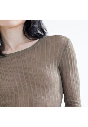 Camiseta Para Mujer Manga Larga Color Verde  Marca Seven Seven #28095591