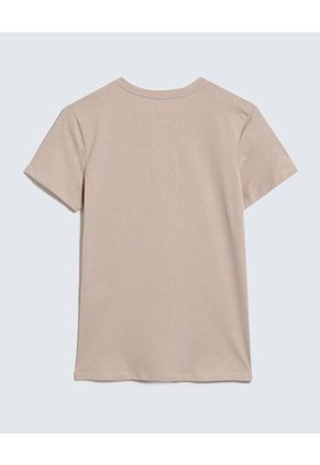 Camiseta Para Mujer Manga Corta Cuello Redondo Color Beige Marca Seven Seven #28096223
