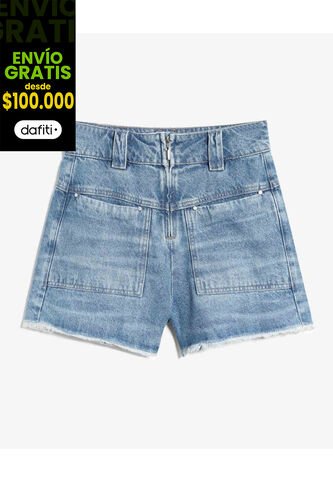 Short Para Mujer Multiusos Plano Color Azul Marca Seven Seven #28191113 Seven Seven