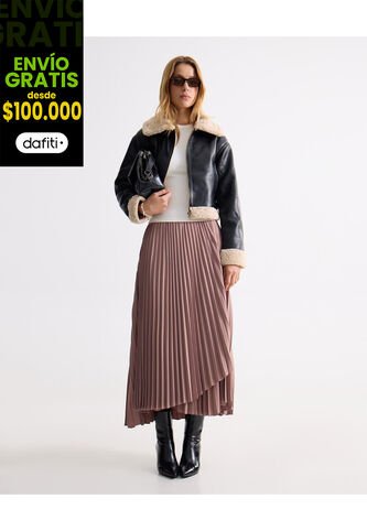 Falda Para Mujer Largo Color Beige Marca Seven Seven #28140942 Seven Seven