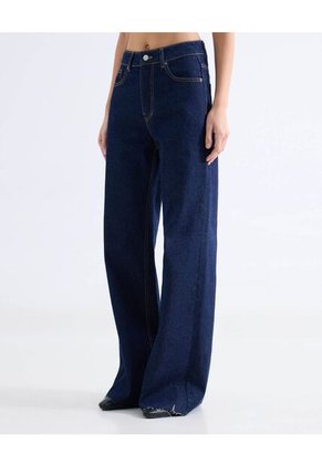 Jean Wide Leg Tono Oscuro  Para Mujer Azul Seven Seven