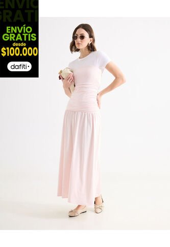 Vestido Para Mujer M/Sisa Largo Color Rosado Marca Seven Seven #28171483 Seven Seven