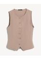 Chaleco  Para Mujer Plano Color Taupe Marca Seven Seven #28250161 de Seven Seven