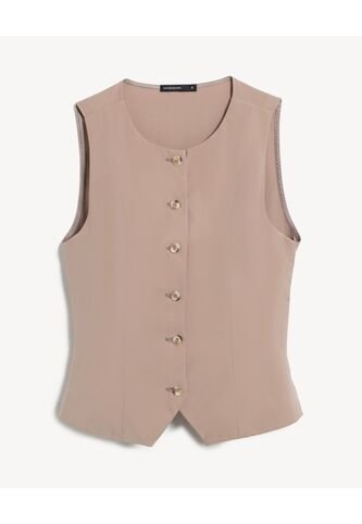 Chaleco  Para Mujer Plano Color Taupe Marca Seven Seven #28250161 Seven Seven