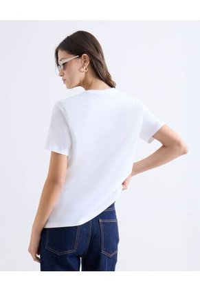 Camiseta Estampada Contemporary Art  Para Mujer Blanco Seven Seven