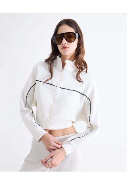 Buzo  Para Mujer Cuello Alto O Cuello Tortuga Color Crudo Marca Seven Seven #28060462