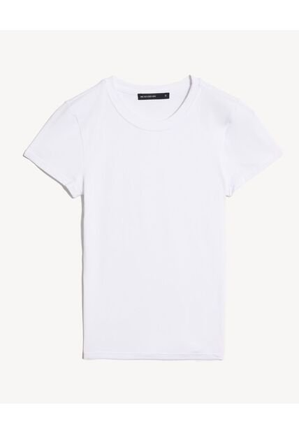Camiseta  Para Mujer Manga Corta Cuello Redondo Color Blanco Marca Seven Seven #28097596