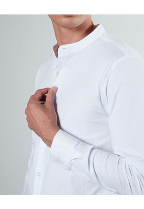 Camisa Para Hombre Manga Larga Cuello Neru Color Blanco Marca Seven Seven #45011419