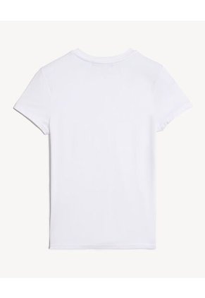 Camiseta  Para Mujer Manga Corta Cuello Redondo Color Blanco Marca Seven Seven #28097596