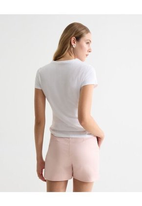 Camiseta Para Mujer Manga Corta Cuello Redondo Color Crudo Marca Seven Seven #28096372