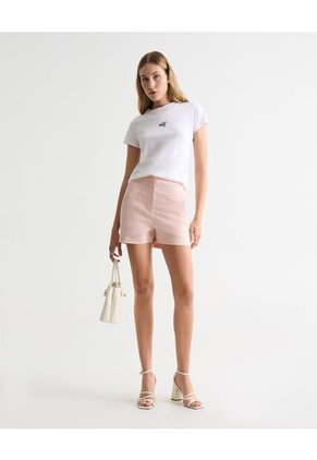 Camiseta Para Mujer Manga Corta Cuello Redondo Color Crudo Marca Seven Seven #28096372