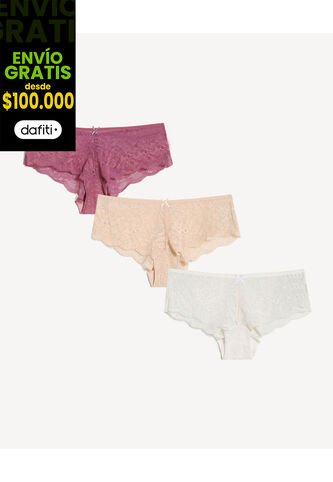 Panty Para Mujer Hipster Color Beige Marca Seven Seven #28800120 Seven Seven